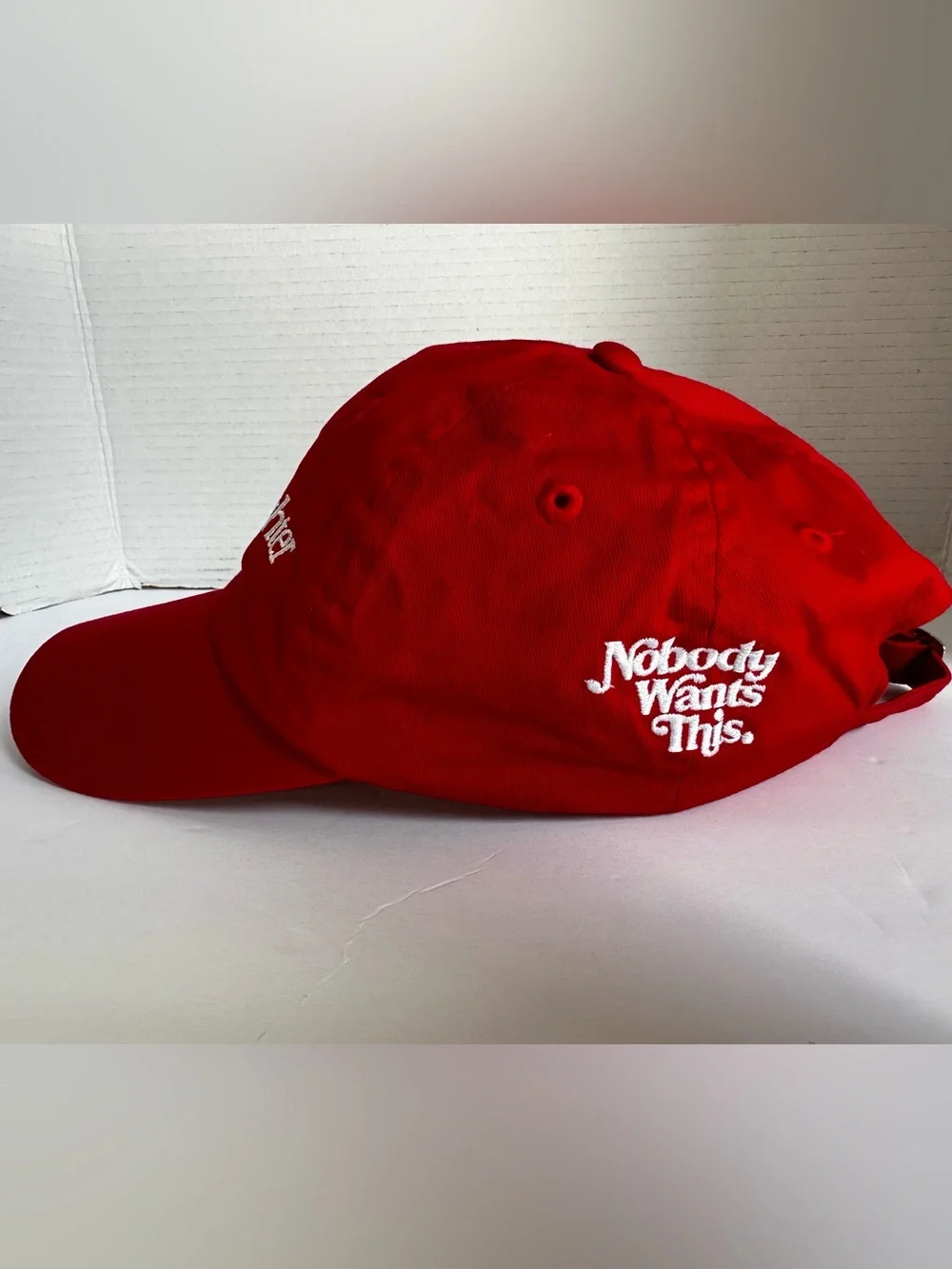 Favorite Daughter Women’s Red & White Nobody Wants This Adjustable Baseball Cap